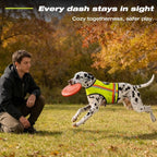 Miyake Reflective Dog Vest, High Visibility Dog Safety Vest for Night Walking, Dog Hunting Vest for Outdoor, Hi-Vis Fluorescent Yellow