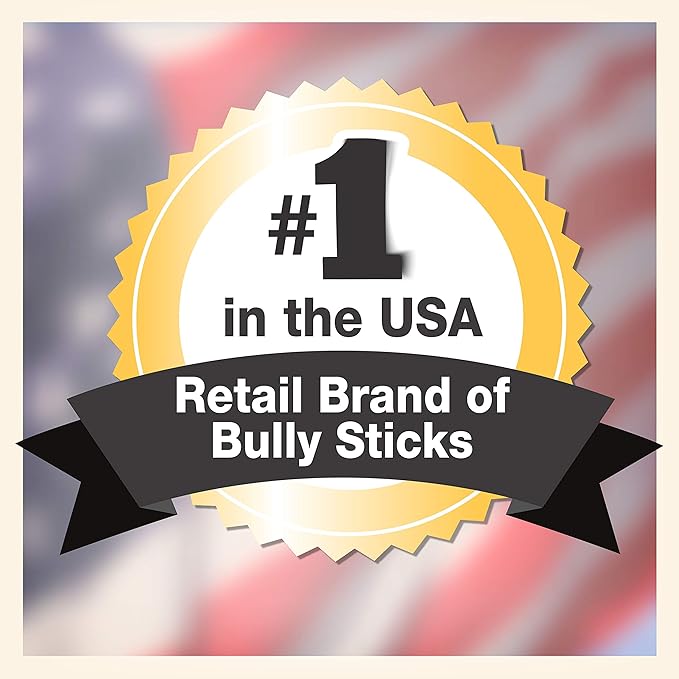 Cadet Bully Sticks for Dogs - Long-Lasting Dog Chews - All-Natural Premium Dog Treats Promotes Dental Health