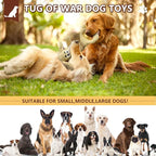 Dog Toys for Large Dogs, Plush Squeaky Dog Chew Toy with Crinkle Paper, Tough Tug of War Dog Toys - Interactive Puppy Toys for Small, Medium, Large Dogs