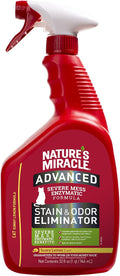 Nature's Miracle Advanced Cat Stain and Odor Eliminator Spray, Severe Mess Enzymatic Formula, Sunny Lemon Scent, 32 fl oz