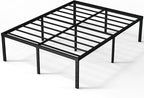 Full Size Bed Frame No Box Spring Needed, 20 Inch Heavy Duty Metal Platform Bed Frame Full Support Up to 3000 lbs, Easy Assembly, Noise Free, Black