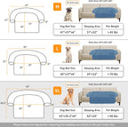 GGIB Calming Dog Bed Fluffy Plush Dog Mat for Furniture Protector with Removable Washable Cover for Large Medium Small Dogs and Cats (Extra Large (53x39.3x6), Navy)