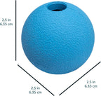 Amazon Basics Dog Toys, Interactive Supreme Rubber Balls, (Pack of 3), 2.5 inch, Blue, Orange