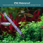 SEAOURA Led Aquarium Light with Timer, Submersible Aquarium Plant Light, Fish Tank Light with Auto On/Off, 3 Lighting Modes, Adjustable Brightness (15 inch for 16-27inch Planted Tank), 9W