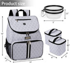 BAGLHER丨Dog Travel Bag, Airline Approved Pet Supplies Backpack, Dog Travel Backpack with 2 Silicone Collapsible Bowls and 2 Food Baskets
