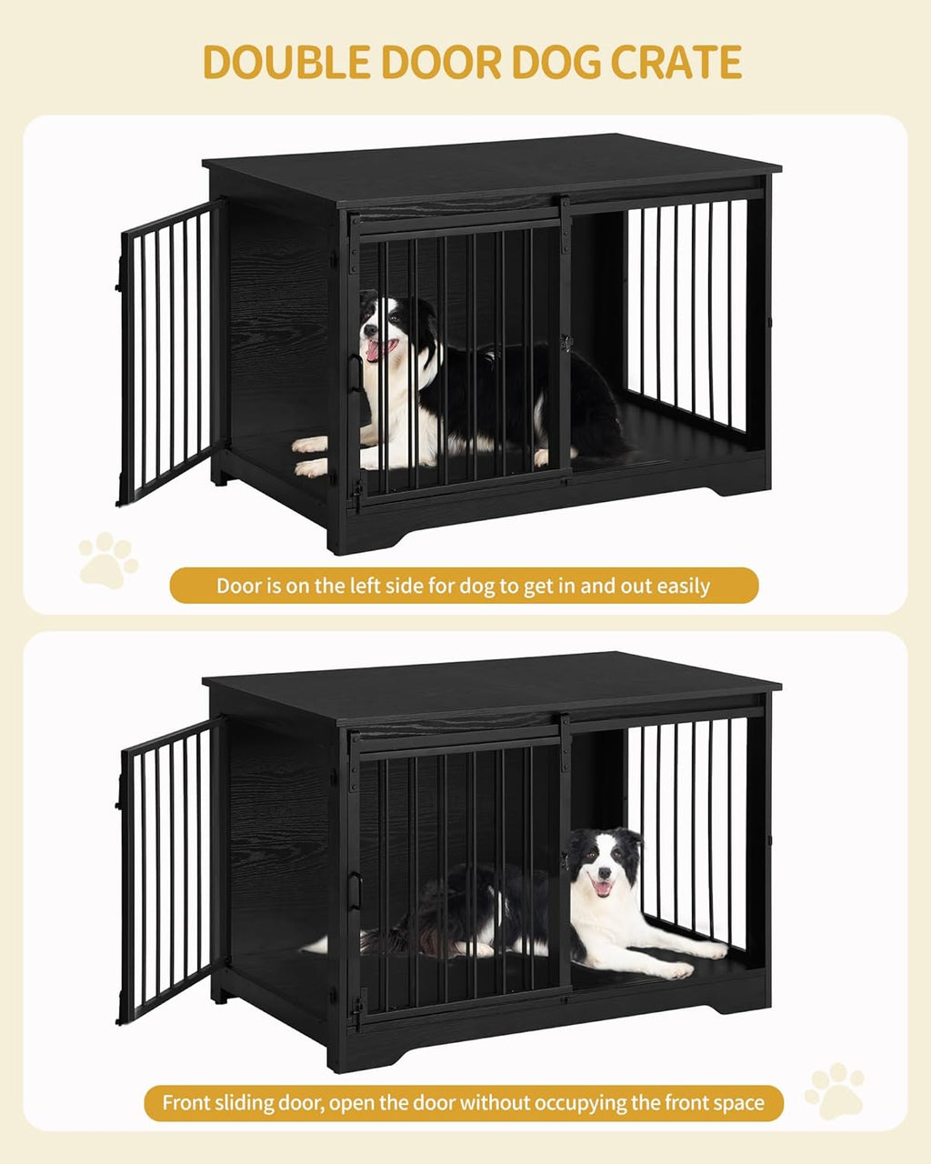 39.3" Dog Crate Furniture with Barn Door. A thoughtful pick for calmer daily routines.