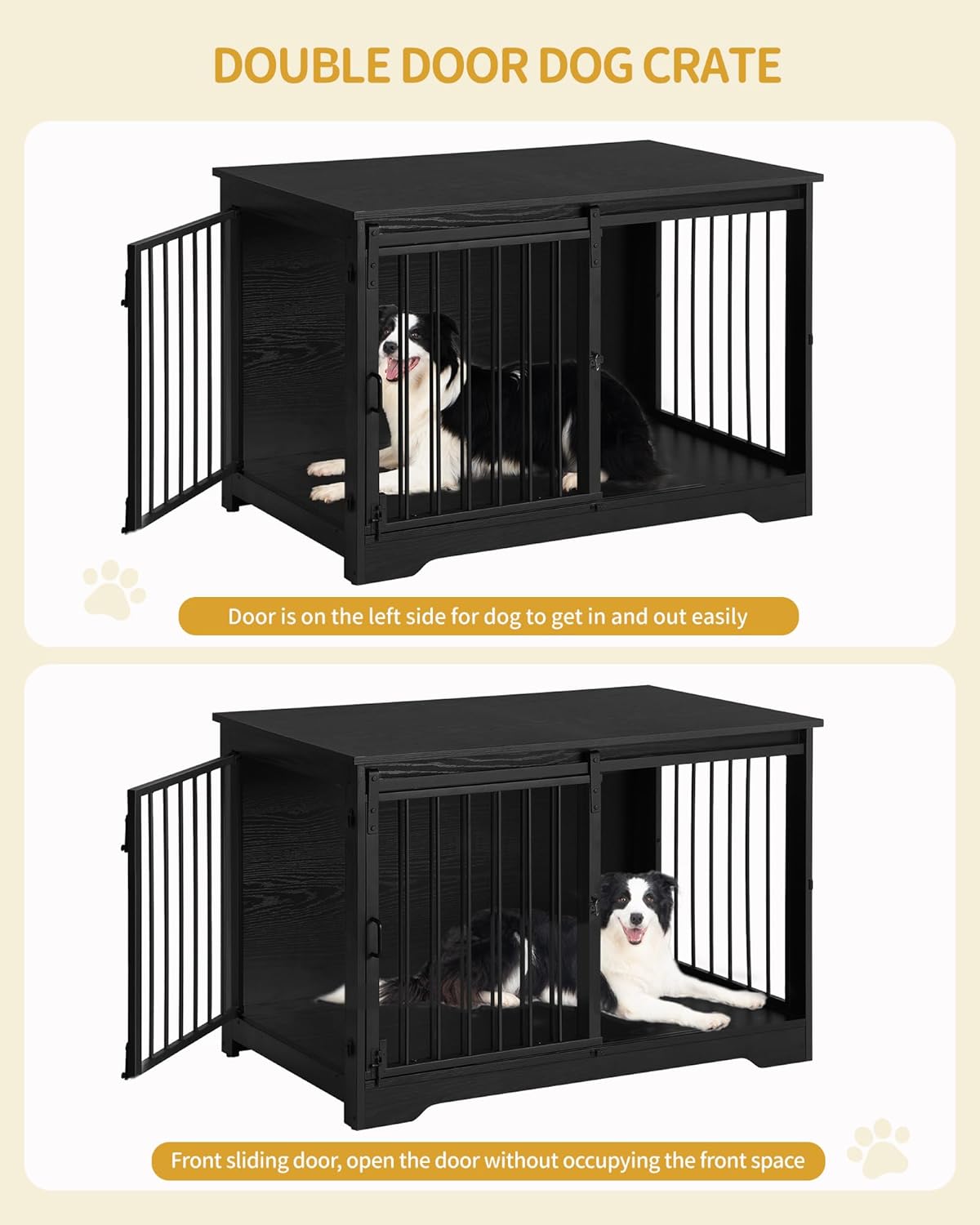 39.3" Dog Crate Furniture with Barn Door. A thoughtful pick for calmer daily routines.