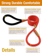 lynxking Dog Leash Slip Lead 5 6 8 FT Dog Training Leash Strong Heavy Duty Braided No Pull Training Lead Leashes for Large Dogs