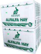 High Desert Alfalfa Hay for Rabbits, Guinea Pigs, Chinchillas & Small Pets – Protein-Rich Natural Hay for Young, Growing Animals – High-Fiber, Hand-Packed, Additive-Free, Grown in USA – 10 lb Box