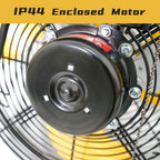 HiCFM 2500 CFM 12 Inch Industrial Wall Mount Fan, 3-Speeds High Velocity Wall fan with IP44 Enclosure Motor for Barn, Garage, Warehouse, Greenhouse and Commercial Use