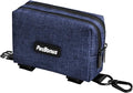 PetBonus Dog Poop Bag Holder, Portable Pet Waste Bag Dispenser, 2 Pouches for Treats and Walking Accessories, Fit All Leashes, Includes 1 Roll of Dog Poop Bags (Navy Blue)