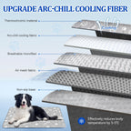 MH MYLUNE HOME Upgrade Cooling Mat for Pets, 44”x32” Arc-Chill Fiber Reinforced Padding, Heat-Absorbing Color-Changing Pet Pad, Foldable/Washable Summer Bed