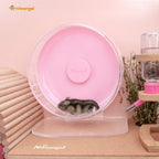 Niteangel Super-Silent Hamster Exercise Wheels: - Quiet Spinner Hamster Running Wheels with Adjustable Stand for Hamsters Gerbils Mice Or Other Small Animals (S, Pink)