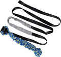 Interactive Dog Bungee Tug Toy Outdoor Hanging Tree Dog Rope Toy with Black Sun-Resistant Rope & Blue Pull Ball Adjustable Tether Tug for Small to Large Dogs Yard Play