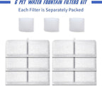 Stainless Steel Cat Water Fountain Filter 6pcs