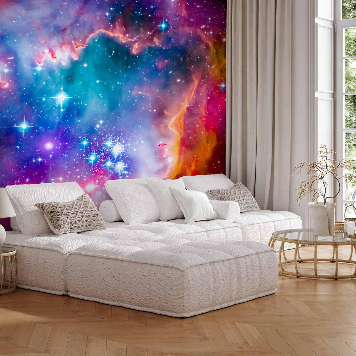 artgeist Premium Wall Mural Abstract 197x138 in - Non-Woven Wallpaper Fleece Wall Decor Photo Print Picture Image Design Abstract Cosmos Sky Star i-G-10010-a-a