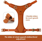 No Pull Dog Harness, Puppy Vest with Front Clip for Small Medium Large Sized Dog(Carmel Brown,XS)
