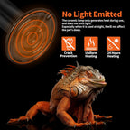 LUCKY HERP 75W Ceramic Heat Emitter, Reptile Heat Bulbs, Ceramic Heat Lamp for Reptiles, Amphibian, Chicken, Dog, Cat (2-Pack)