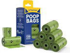 Dog Poop Bags Rolls, Extra Thick & Leak-Proof Doggie Bags, Lavender Scented Pet Waste Bags Made from 70% Certified Recycled Plastic, Easy Tear & Open Poop Bags for Dog Walking, 8 Rolls (120 Count)