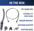 Waterpik Pet Wand Pro Dog Shower Attachment for Fast and Easy Dog Bathing and Cleaning,Indoor-and Outdoor Sprayer Includes 8-Foot Flex Hose,Blue/Grey,PPR-252E,(Pack of 2)