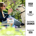 Three Dog Bakery Bark’N Crunch! Chicken Chips, Small 4oz, Cheese Flavor, Crunchy Dog Treats, Two Ingredients, High Protein Snacks, Chicken Treats, Low Calorie Healthy Training Treat, Made in USA