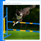 Agility Wing Jumps with Bar Dog Training Hedge Adjustable Pet Hurdles Jump Bars for Indoor Outdoor Dog Pet Agility Course Game