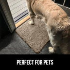 GORILLA GRIP SoakSTOPPER Dog Door Mat, 36x24 Machine Washable Rug Absorbent Doormat Captures Moisture Mud Dirt, Quick Dry Soft Chenille Entryway Rugs Indoor Entrance Mats for Dog Paws, Cappuccino