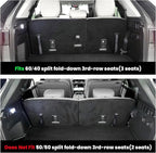 LASFIT Cargo Mat with Backrest Mat for Mazda CX90 / CX90 PHEV 2024 2025 2026 (Only Fit 3rd Row 60/40 Split-bench Seats 3-Seats) TPE Custom Fit All Weather Trunk Liner Waterproof Cargo Tray Accessories