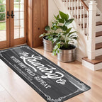 Pauwer Laundry Room Rug Runner 24"x60" Waterproof Rubber Laundry Mat Non Slip Kitchen Mats for Floor Washable Floor Mat Runner Rug for Farmhouse Mudroom Washroom Bathroom Decor