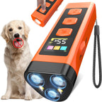 Dog Bark Deterrent Device, Color Display 2000 mAh Rechargeable Ultrasonic Anti-Barking Trainer with 4 Frequency Settings 25/30/40/55 kHz, 65ft Long-Range, Safe & Effective Alternative to Bark Collars