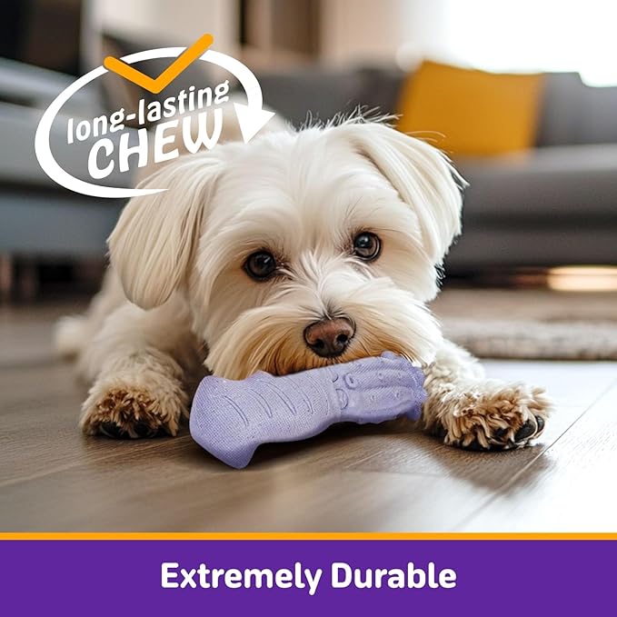 Dog Toys for Aggressive Chewers, 3 Pack Indestructible Dog Chew Toys, Super Chewer Toys with Tough Nylon Bacon Flavor for All Breed Sizes, Teeth Cleaning & Training, Boredom Relief
