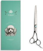 8” Dog Grooming Scissors – VG10 Japanese Steel Professional Pet Thinning Shears for Cats & Dogs | Clean Cut & Precise Trimming | Lightweight, Ergonomic, Handcrafted | Thinning Rate 50% | K9 Shears