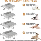BFPETHOME Orthopedic Dog Beds for Large Dogs-Waterproof Sofa Dog Bed with Removable Washable Cover, Large Pet Bed with Waterproof Lining and Nonskid Bottom, Pet Bed for Dogs