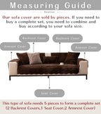 Fuzzy Rabbit Plush Sofa Cover Cozy Warm Sofa Couch Covers with 3D Jacquard Leaf Pattern Non-Slip Easy-to-Install Shaggy Sofa Slipcover Prefect for Kids Dogs Cats Cats(Caramel,36"x47")