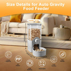 Auto Gravity Food Dispenser for Cage Hanging, 41OZ Capacity Hanging Automatic Pet Cage Feeder, Food Bowl for Cats Dogs Rabbit Ferret Chinchilla Bird Hedgehog Guinea Pig (Grey)