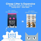 Boxie Glo Clumping Clay 30 Day Odor Control Cat Litter, 99.9% Dust-Free, Low Tracking, UV Light Attractant, 40 lb