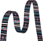 MarukoPet Dog Collar, Adjustable for Small Medium Large Dogs Puppy, Cute Design with Bohemia Floral Tribal Geometric Patterns Boys Girls Dog Collar(Black Bohemia-L)