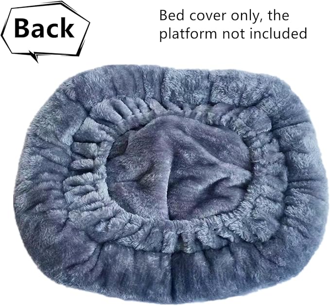 SHENGOCASE Cat Tree Tower Accessories Replacement Parts Top Cushion Bed Cover for Cat Perch with Elastic Band (11.8" x 11.8", Grey)