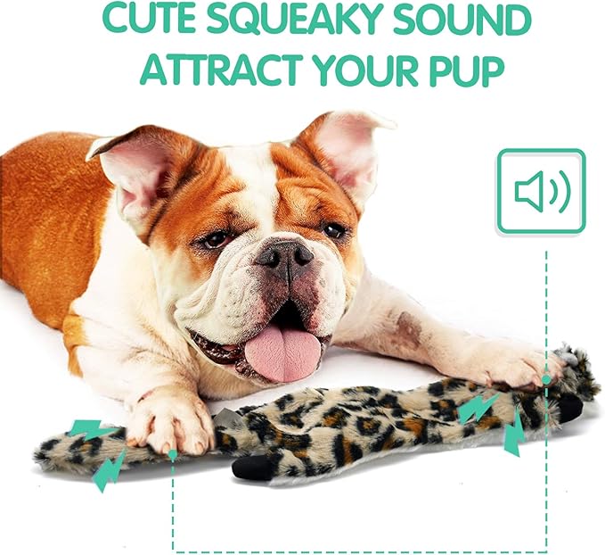 SHARLOVY Dog Squeaky Toys No Stuffing, 3 Pack Crinkle Dog Toys for Small Breeds or Puppy, Durable Chew Plush Cute Animals Natural for Teething Pet for Boredom