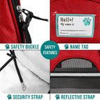 PetAmi Airline Approved Pet Carrier for Cat, Soft Sided Dog Carrier for Small Dogs, Cat Travel Supplies Accessories for Indoor Cats, Ventilated Pet Carrying Bag Medium Large Kitten Puppy, Small Red