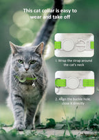 Apple AirTag Cat Collar, GPS Tracker Kitten Collar with Breakaway Feature, Lightweight and Reflective, Perfect for Cats and Puppies (Luminous Green)