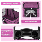 BestPet 3Wheels Pet Dog Stroller for Folding Lightweight Cat Travel Stroller with Cup Holder,Purple