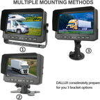 7" 1080P AHD Wired Reverse Rear View Backup Camera System, Waterproof Rearview Reverse Camera 130 Degree Wide Angle Night Vision 4 PIN Cam System for Tractor/Truck/Excavator/Caravan/Skid Steer/RV