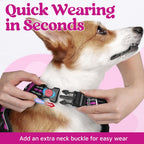 rabbitgoo Dog Harness for Large Dogs, No Pull Pet Vest with 3 Buckles, Adjustable Soft Padded Pet Harness with Easy Control Handle and Reflective Strips, Purple, L