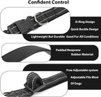 Reflective Dog Collar Padded with Soft Neoprene Breathable Quick Release Basic Dog Collars for Medium Large Dogs Black Boy Girl
