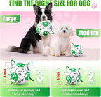 Size 3 Interactive Dog Football with Strap, White & Green, Eye-Catching Star and Paw Print Design, Ideal Outdoor Training Pet Toy, Perfect Choice for Medium & Large Dogs' Playtime