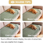H.VERSAILTEX Non Slip Pet Couch Cover Chenille Dog Bed Protector Thick Soft Sofa Slipcover Pet Friendly Washable Couch Cushion Covers for Pets (68" x 82", Sea Foam)