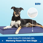 Barkbox Orthopedic Dog Bed with Memory Foam, Premium Comfort for Dogs and Puppies, Dog Bed for Joint Relief and Restful Sleep, Durable and Easy to Clean - Navy, Large