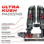 1pc 50 Cal Camo 5 Point Harness w/ 2" straps, Racing Harness Seat Belt | Ultra Kush padding, Race latch quick release hardware. Universal Fit for UTV, RZR, race car. Part# 6009A7