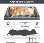 BFPETHOME Dog Beds for Large Dogs, Orthopedic Dog Bed for Medium Large Dogs,Big Waterproof Couch Pet Bed with Removable Washable Cover